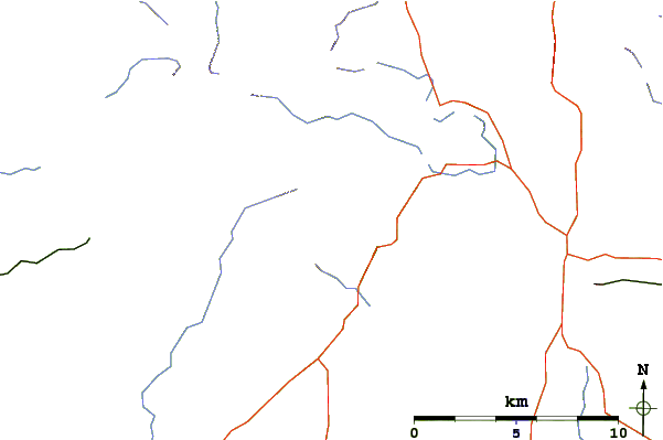 Roads and rivers around Wetherlam