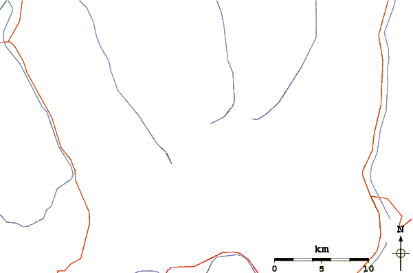 Roads and rivers around Wetterhorn Peak