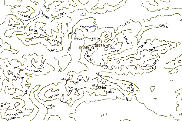 Mountain peaks around Wetterwandeck