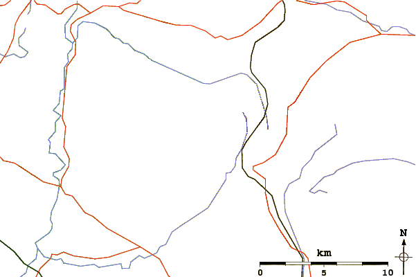 Roads and rivers around Whernside