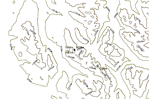 Mountain peaks around Whiltilla Mountain (Bonanza Range)