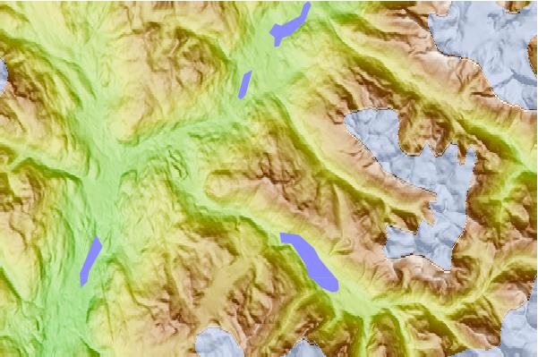 Surf breaks located close to Whistler Mountain (Fitzsimmons Range)