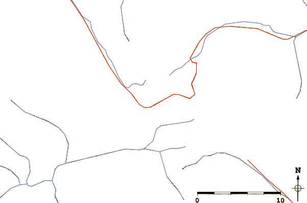 Roads and rivers around Whistler Mountain