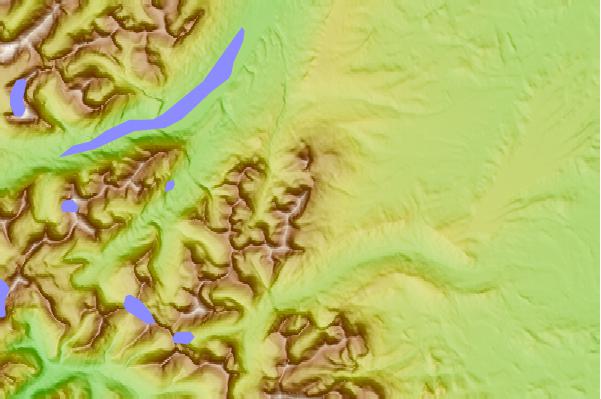 Surf breaks located close to White Calf Mountain