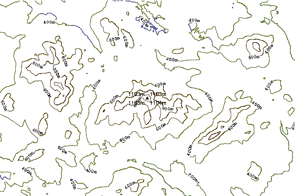 Mountain peaks around White Cap Mountain (Piscataquis County, Maine)