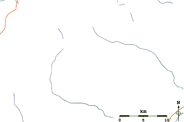 Roads and rivers around White Cap Mountain (Piscataquis County, Maine)