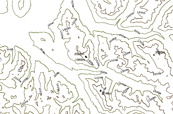 Mountain peaks around White Chuck