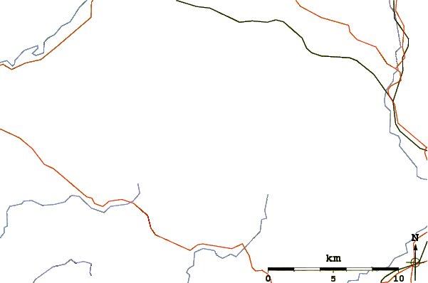 Roads and rivers around White Hill, England