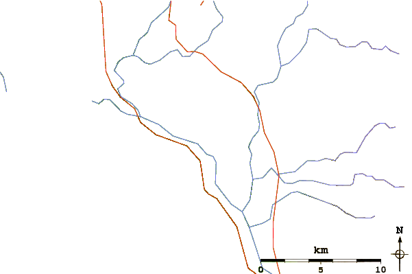 Roads and rivers around White Horse Bluff