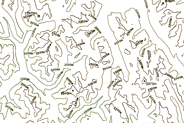 Mountain peaks around White Man Mountain