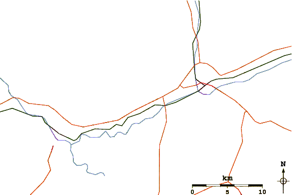 Roads and rivers around White Mountain (Wyoming)