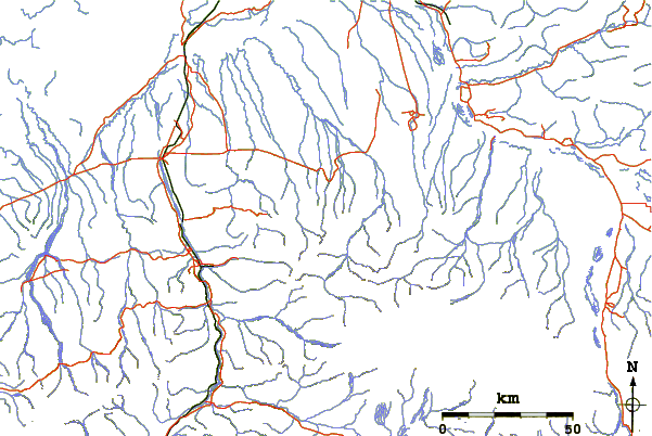 Roads and rivers around White Princess