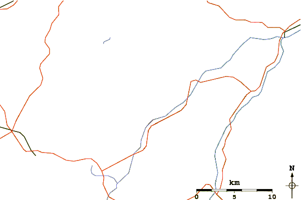 Roads and rivers around Whiteface Mountain