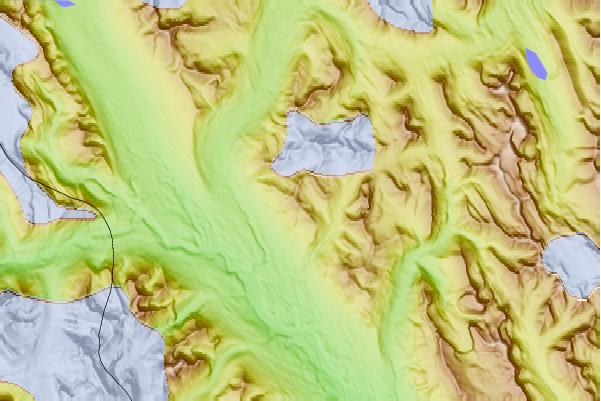 Surf breaks located close to Whitehorn Mountain