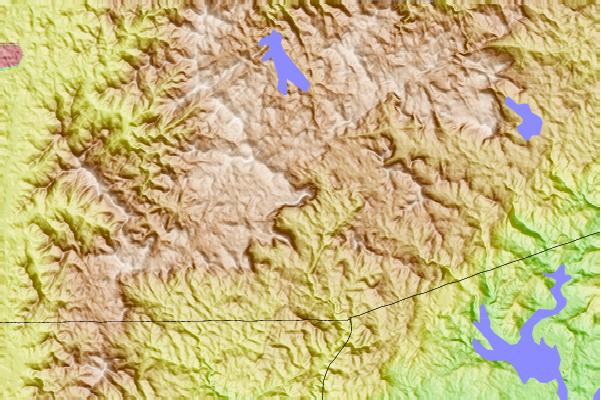 Surf breaks located close to Whiteside Mountain