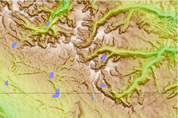 Surf breaks located close to Whitetail Peak