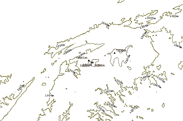 Mountain peaks around Whitetop Mountain