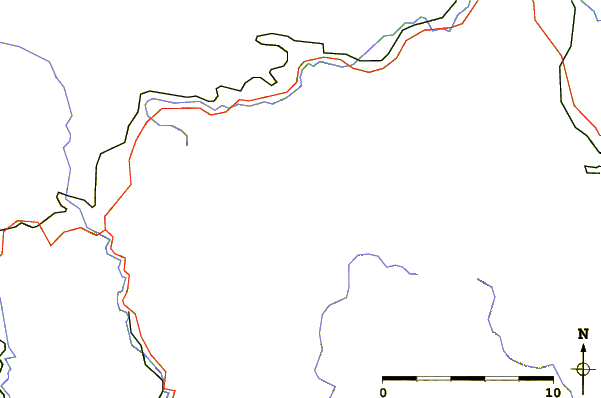 Roads and rivers around Wielki Szyszak