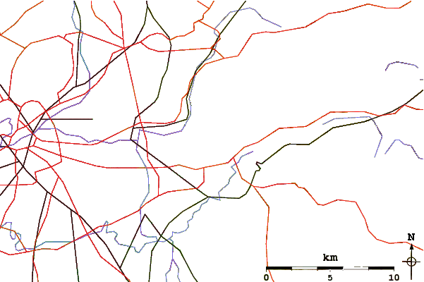 Roads and rivers around Wild Bank