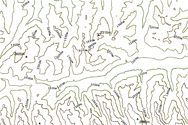 Mountain peaks around Wildkogel