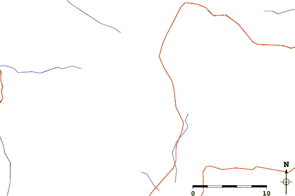 Roads and rivers around Williamson Mountain