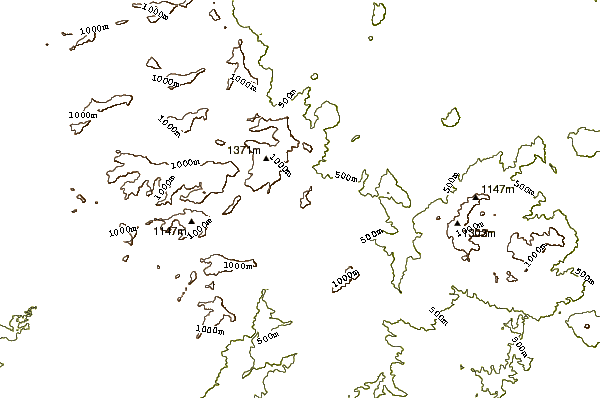 Mountain peaks around Wilsons Peak