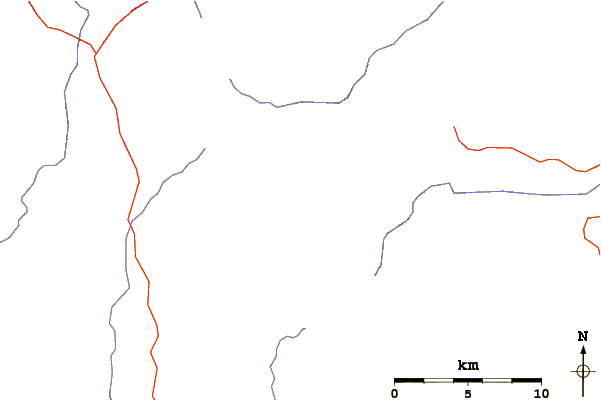 Roads and rivers around Wind River Peak