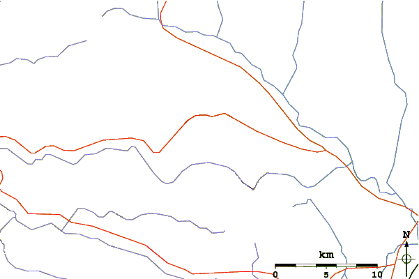 Roads and rivers around Windham High Peak