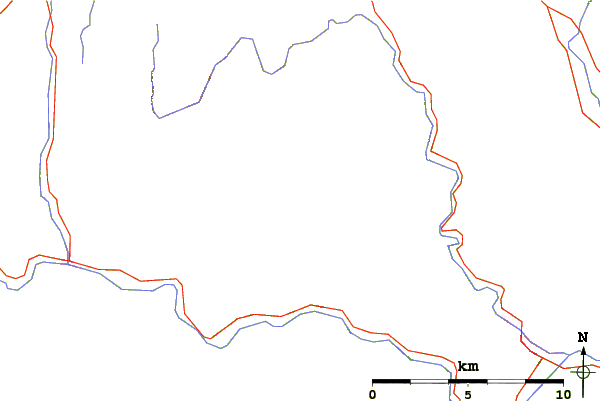 Roads and rivers around Windlestraw Law