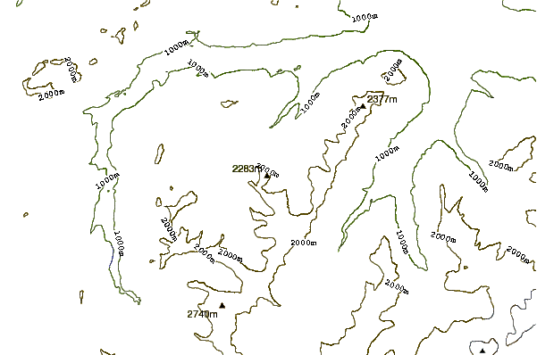 Mountain peaks around Wiriehorn