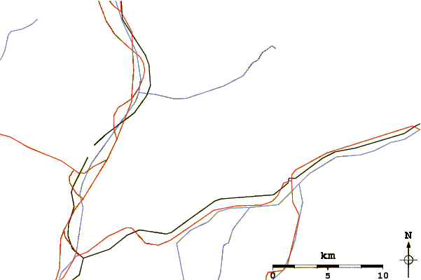 Roads and rivers around Witenalpstock