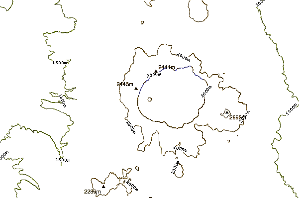 Mountain peaks around Wizard Island