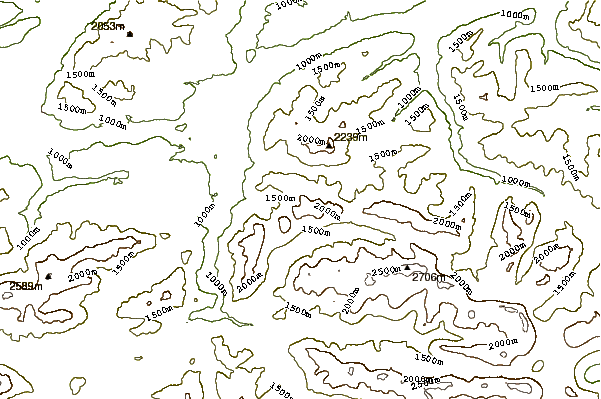 Mountain peaks around Woerner