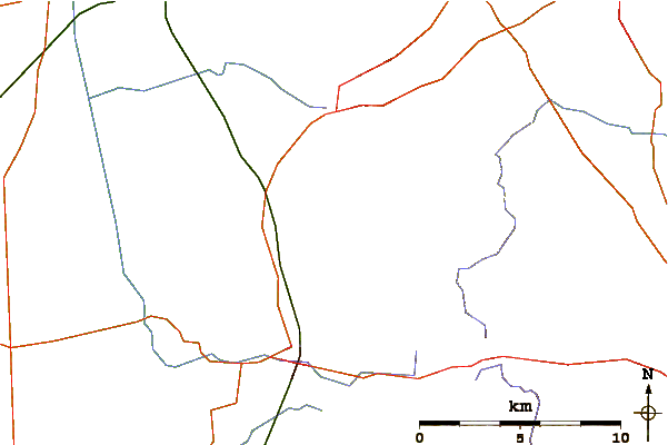 Roads and rivers around Wolds Top