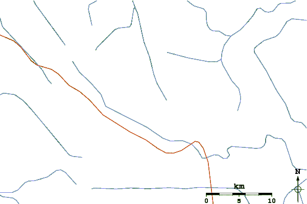 Roads and rivers around Wolfberg