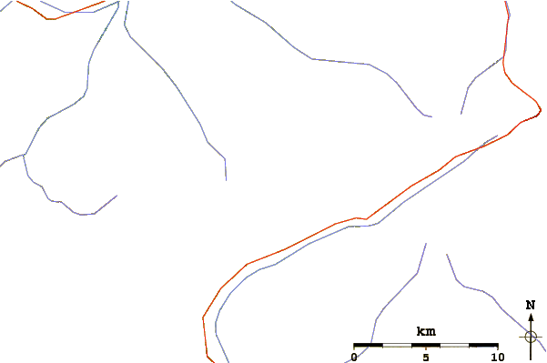Roads and rivers around Wollbachspitze