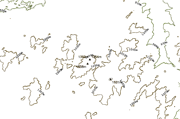 Mountain peaks around Wright Peak