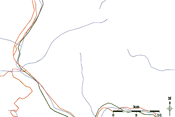 Roads and rivers around Wurmaulspitze