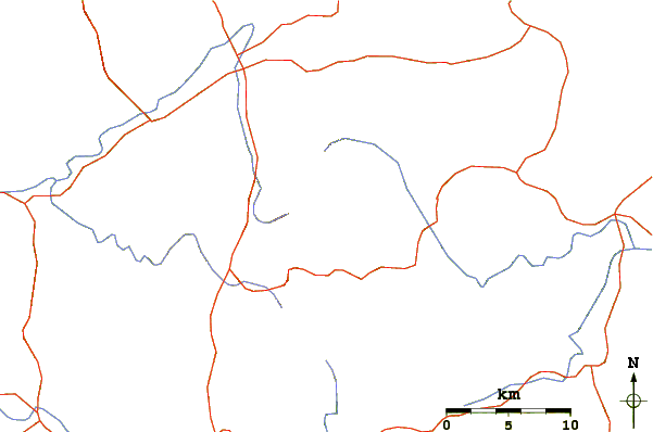 Roads and rivers around Wuzhi Mountain (五指山)