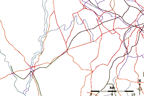 Roads and rivers around Wychbury Hill