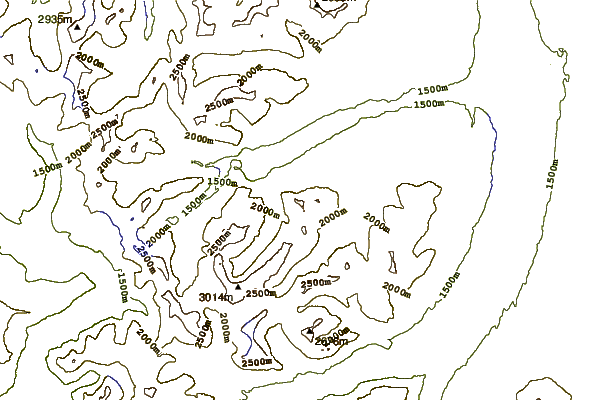 Mountain peaks around Wynn Mountain