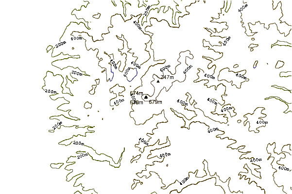 Mountain peaks around Y Garn (Plynlimon)