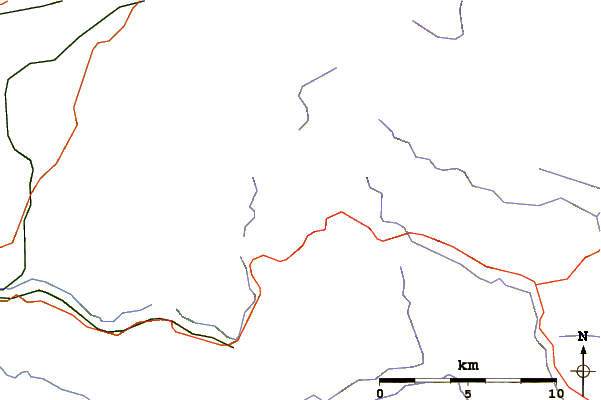 Roads and rivers around Y Garn (Plynlimon)