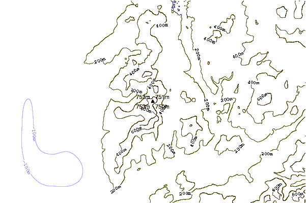 Mountain peaks around Y Llethr