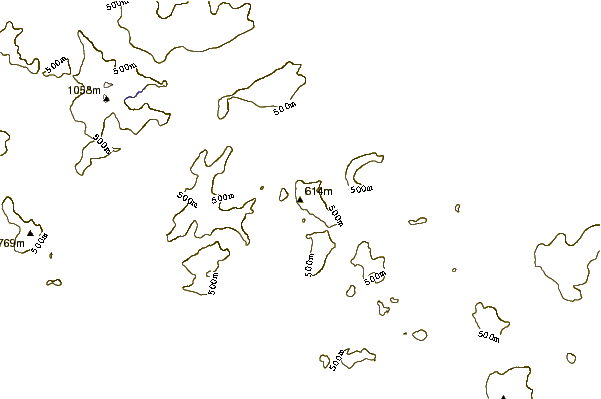 Mountain peaks around Y Ro Wen