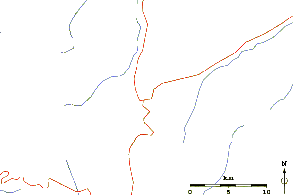 Roads and rivers around Yakima Peak