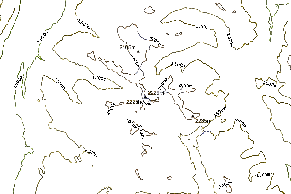 Mountain peaks around Yeda Peak