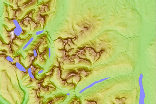 Surf breaks located close to Yellow Mountain (Montana)