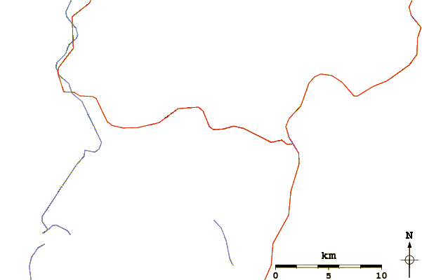 Roads and rivers around Yellowstone