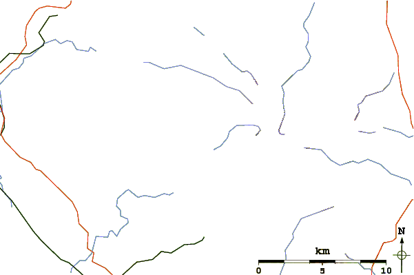 Roads and rivers around Yewbarrow